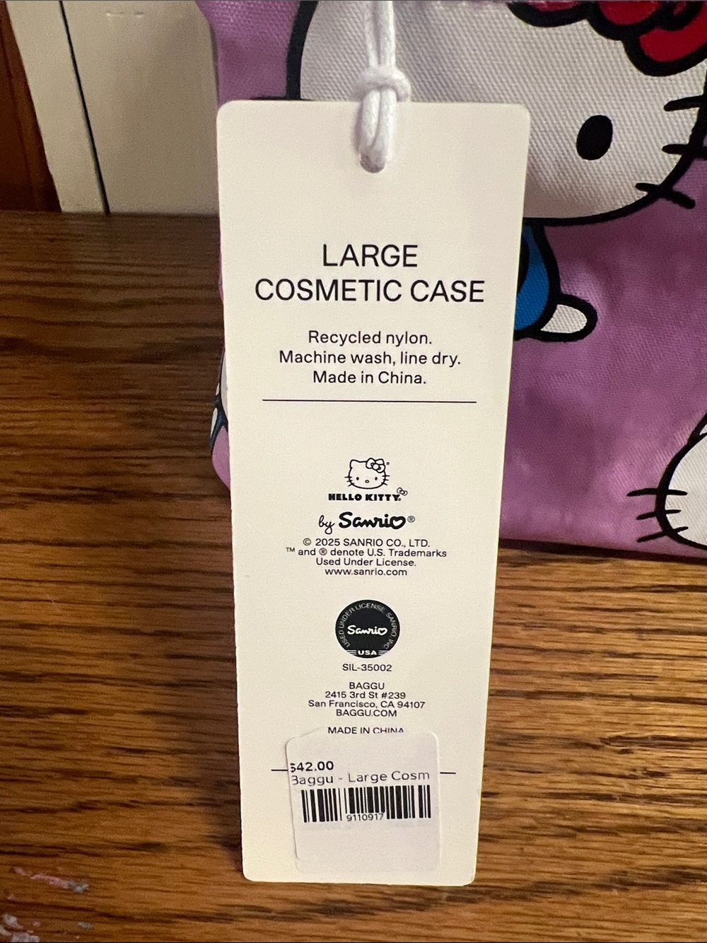 BAGGU Lavender Hello Kitty Printed Cosmetic Case - Picture 2 of 3